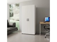 Szafa 2-drzwiowa KAPPA biała - szer. 80 cm