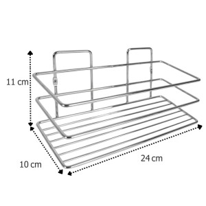 Sepio Półka Presto prosta srebrna 24x11x10