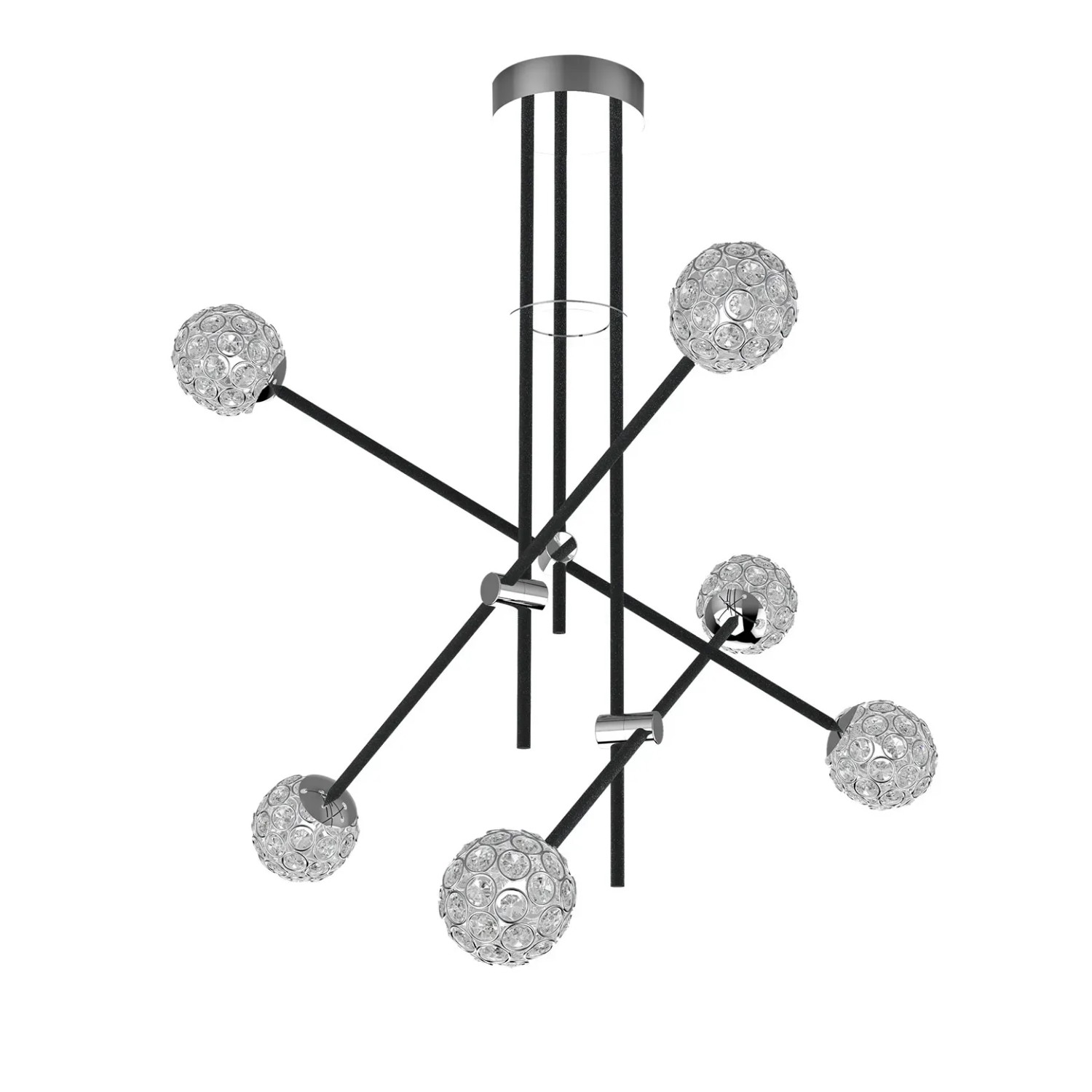 Candellux Lampa wisząca PAKSOS 6x5W G9 czarna