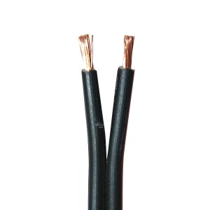 Czarny przewód głośnikowy 2 x 1,5 mm² sprzedawany na metry do zastosowań audio.