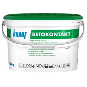 Knauf Betokontakt 20kg w wiadrze: Grunt sczepny do tynków gipsowych, na beton.