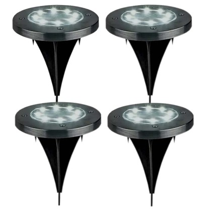 Düwi LED SOLAR dysk ze szpicem 0,5W 5lm czarny 4 szt.