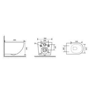 Miska WC Berg wisząca bezkołnierzowa z deską wolnoopadającą