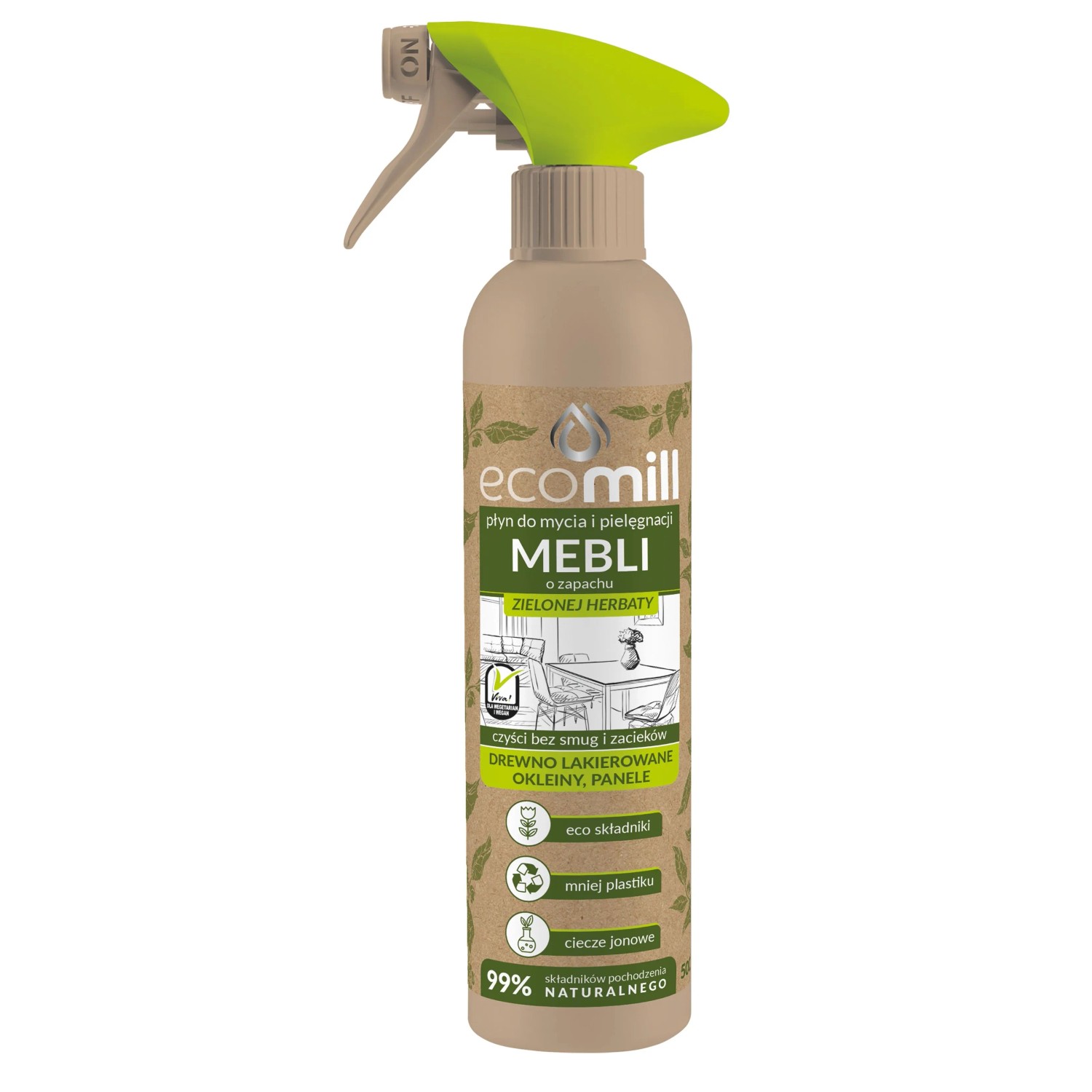Płyn do mebli Ecomill zielona herbata 500 ml