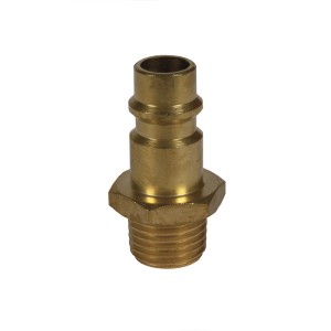 Złączka gwintowana Einhell R 1/4 gwint zewnętrzny, metalowa, zbliżenie.