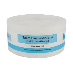 Taśma z włókna szklanego Knauf, rolka 25 m do prac gipsowo-kartonowych.