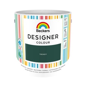 Wiadro z farbą marki Beckers Designer Colour Trendy. Kolorowe farby do ścian.