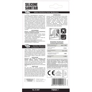 Technicqll Klej silikonowy sanitarny bezbarwny 70 ml
