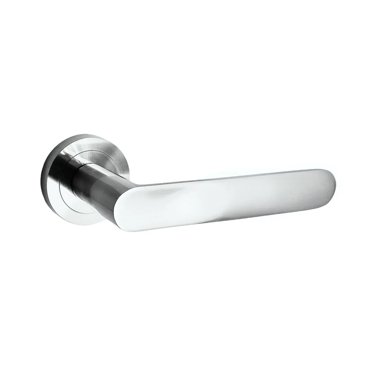 Domino Klamka Oval-r na rozecie dzielona M6 chrom