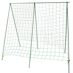 Zielona siatka do pnączy z ramą podtrzymującą do ogrodu, podpórka dla roślin.