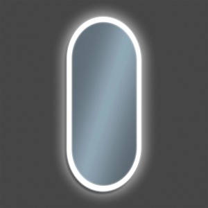 Owalne lustro LED z podświetleniem.