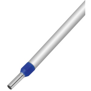 Izolowana tulejka kablowa, Ø 2,5 mm, niebieska, do bezpiecznych połączeń kablowych (100 szt.)