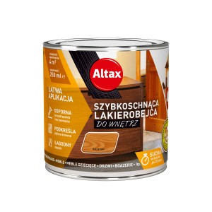 Puszka z lakierobejcą Altax, kolor kasztan. Do mebli, drzwi i drewna wewnątrz.