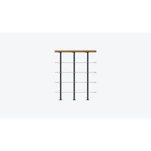 Dolle Barierka Boston rozszerzenie dąb lakierowany czarny 100x300x1500 mm