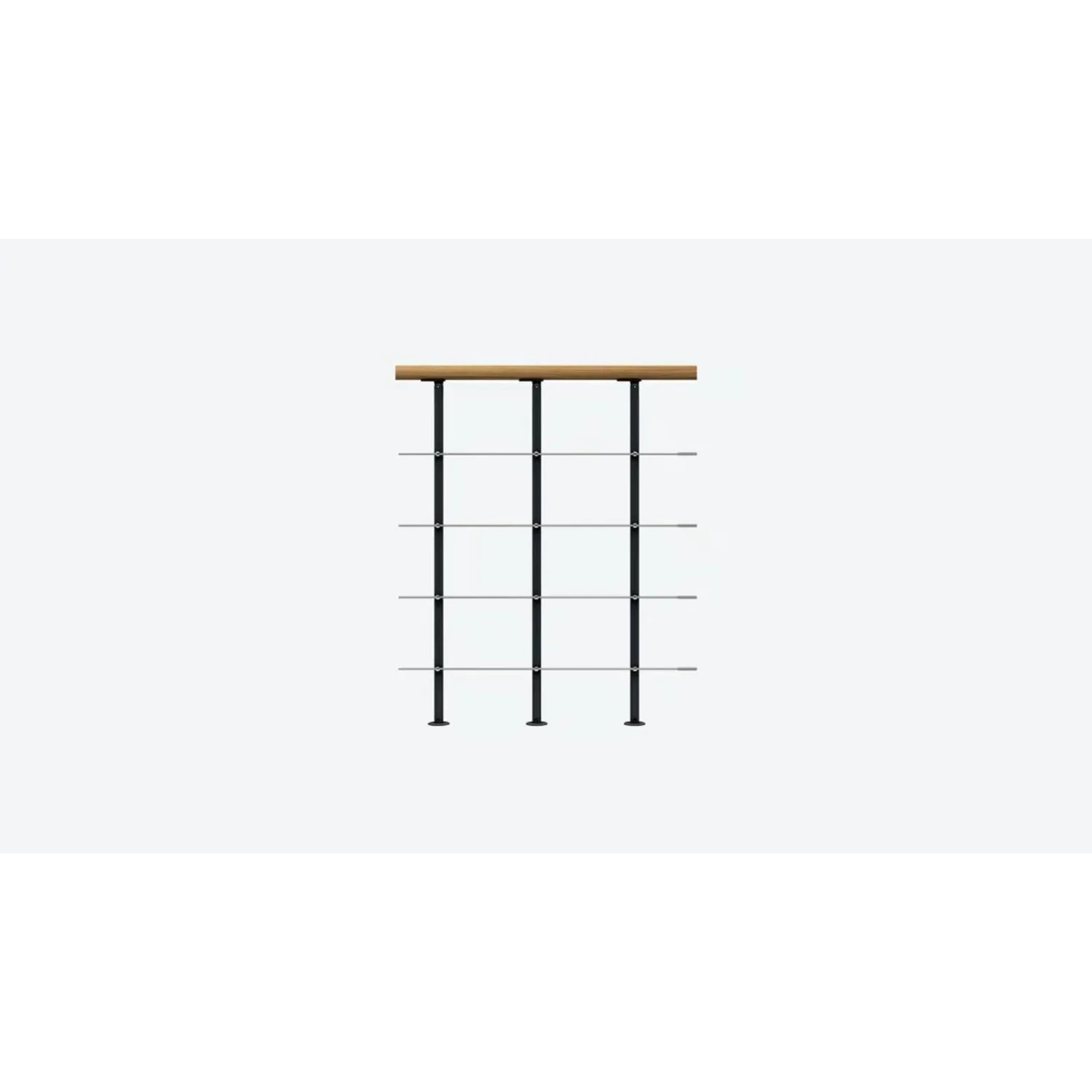 Dolle Barierka Boston rozszerzenie dąb lakierowany czarny 100x300x1500 mm