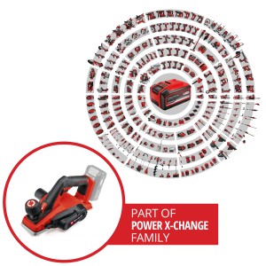 Strug akumulatorowy Einhell Power X-Change TE-PL 18/82 Li Solo, czerwono-czarny.