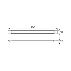 Struhm Lampa liniowa (belka) BARY LED 27W 4000K 2320lm IP42 biała