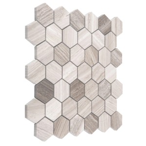 Mozaika Hexagon Woodstone Grey 29,8 x 30,2 cm