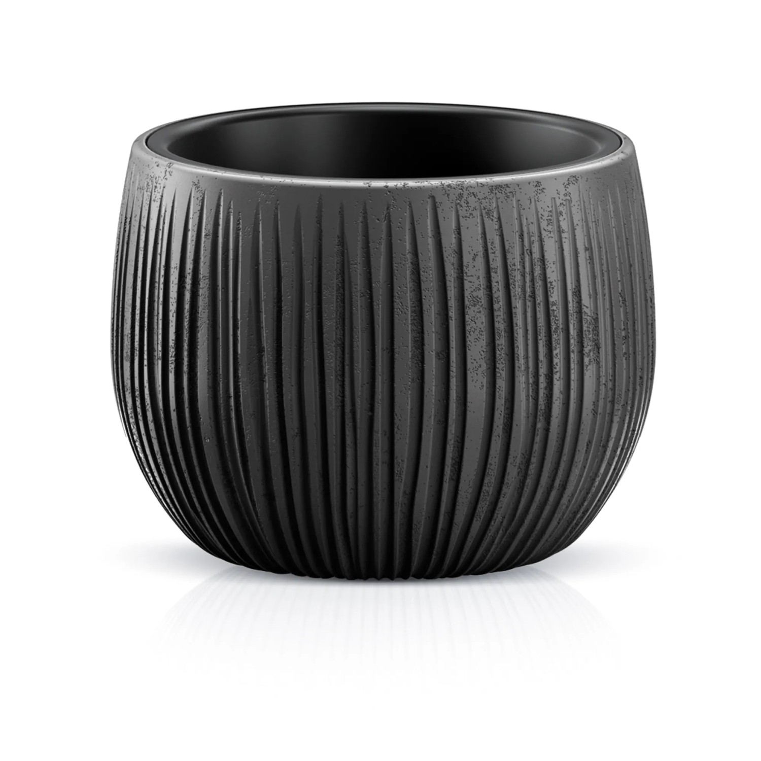 Prosperplast Doniczka Beton Bowl 15 cm - czarna