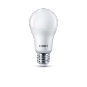 Żarówka LED E27 firmy Philips, biała żarówka z gwintem E27.
