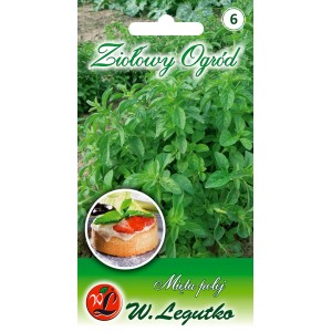 Opakowanie nasion ziół t.b.t. Na zdjęciu zioła i deser.