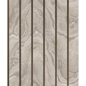 Tapeta dekoracyjna z efektem drewna i pionowymi paskami.