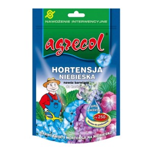 Nawóz do hortensji Agrecol do niebieskich kwiatów, do odżywiania i barwienia.