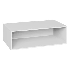 Biała półka do garderoby t.b.t., kompaktowa i nowoczesna.