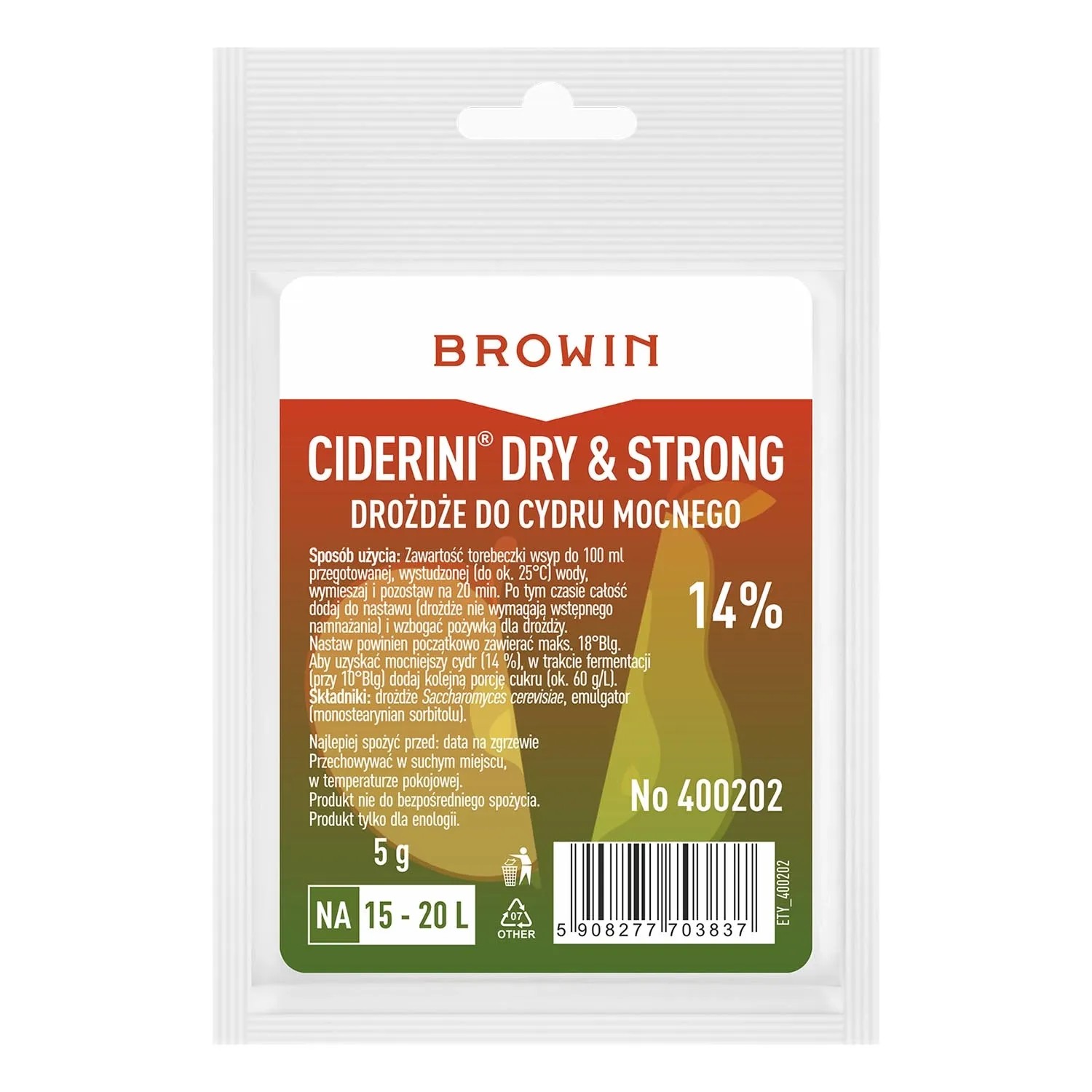 Drożdże cydrowe Ciderini Strong  -5 g