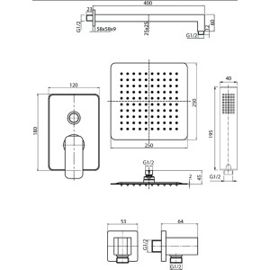 Valvex System prysznicowa podtynkowa Remo chrom