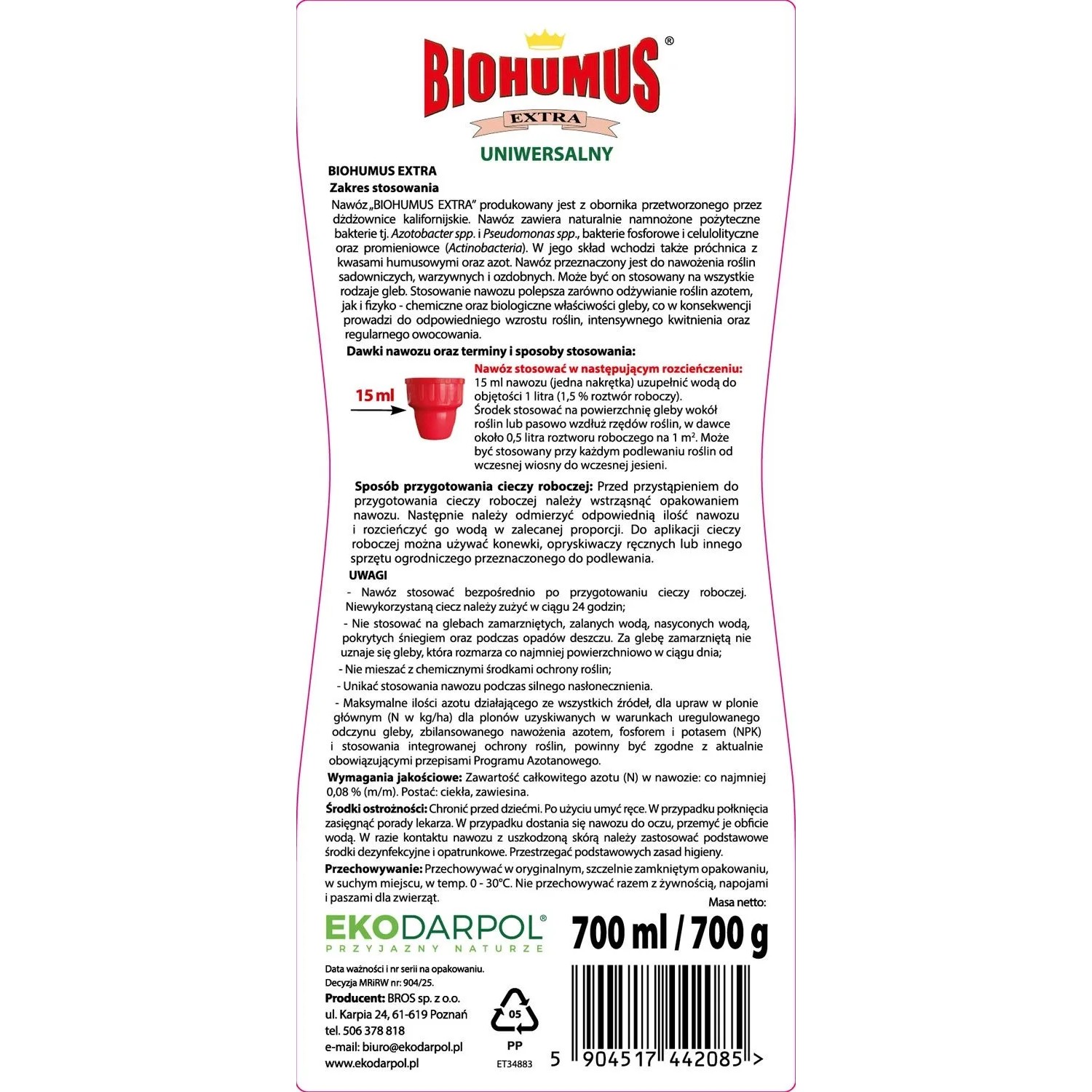 Biohumus Extra uniwersalny 0,7 l_2