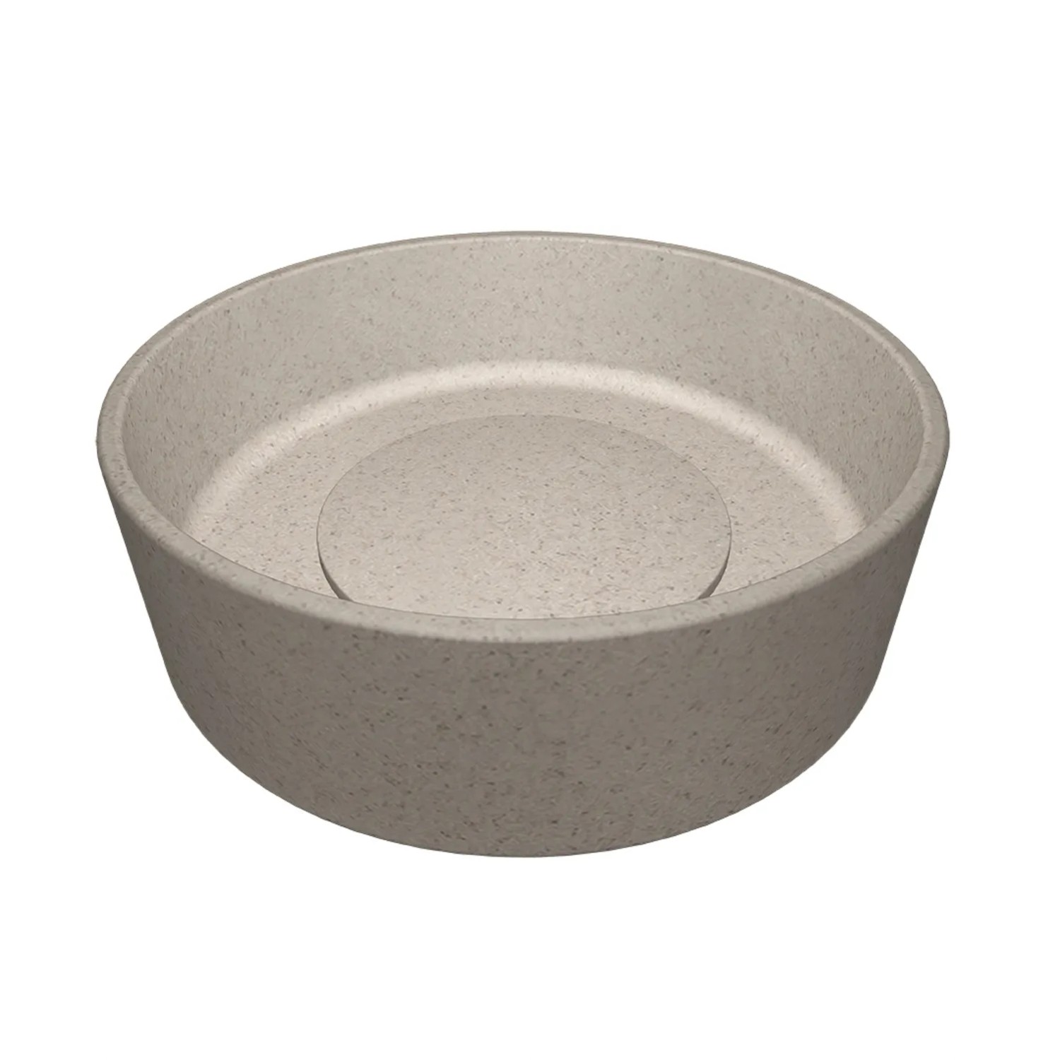 Kuchinox Umywalka PERL okrągła granit klik-klak beżowa 36x36x11,5