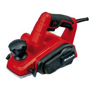 Strug elektryczny Einhell TC-PL 750: Czerwony strug z czarnym uchwytem i pokrętłem regulacyjnym.