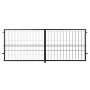 Brama ogrodzeniowa metalowa, ogrodzenie z podwójnego drutu, solidne i trwałe do ogrodu.