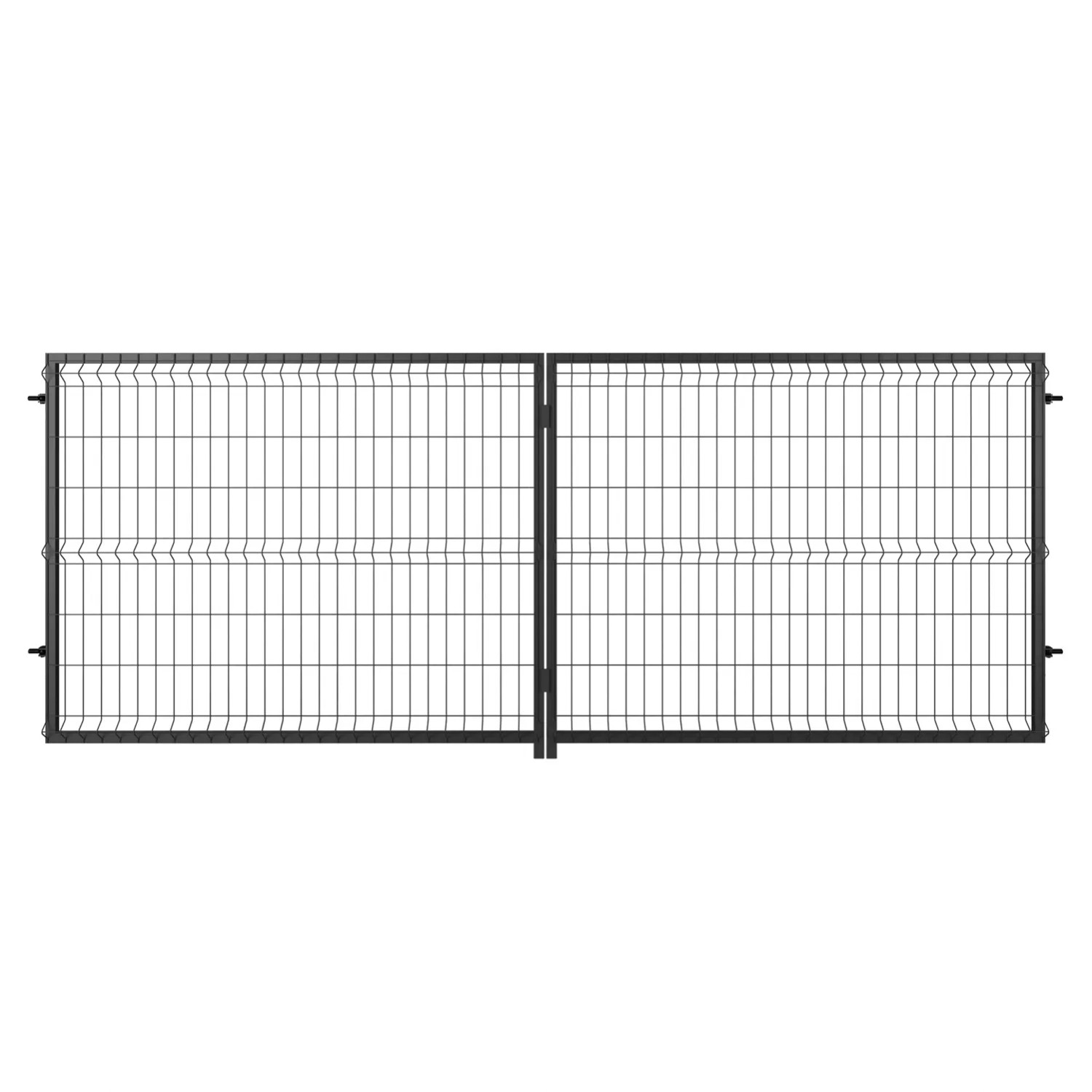 Wiśniowski Brama Modena czarny dwuskrzydłowa 400 x 154 cm