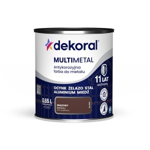 Dekoral Multimetal farba antykorozyjna, brązowa, puszka 0,65L.