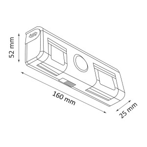 Goldlux Lampka podszafkowa ruchoma LED 3xAA czujnik PIR 6000K 70lm