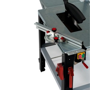 Pilarka stołowa Metabo TKHS 315 C 2,0 WNB ze stojakiem i osłoną tarczy.