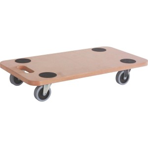 Płyta transportowa MDF z 4 kółkami, uchwytem i podkładkami ochronnymi, maks. obciążenie 200 kg.