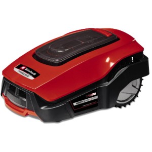 Robot koszący Einhell Freelexo 1200 LCD BT w kolorze czerwono-czarnym.