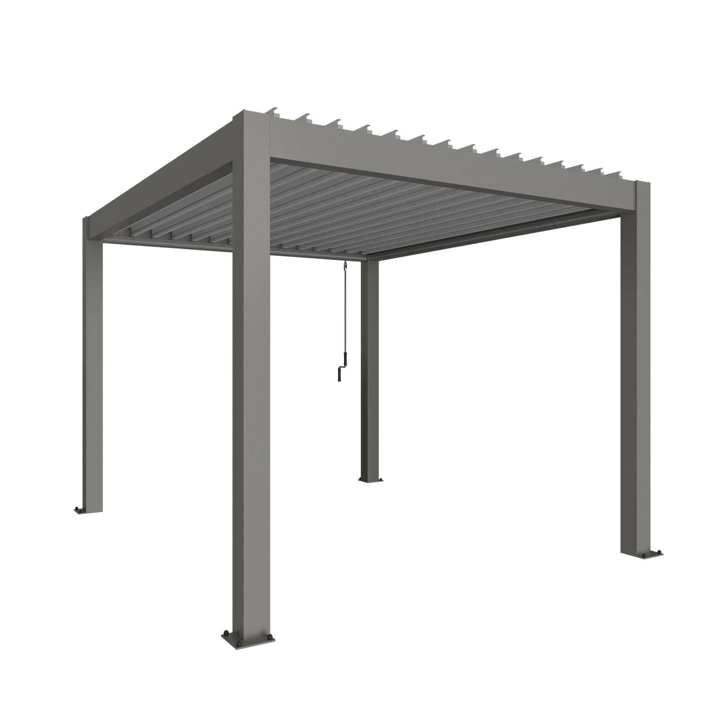 Biohort Pergola 255 cm x 367,5 cm x 312 cm kwarc-szary/srebrny metalik