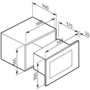 Pyramis Kuchenka mikrofalowa czarna 30 cm