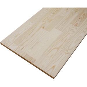 Jasna płyta drewniana do budowy mebli, zbliżenie na słoje drewna.