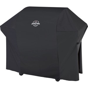 Czarny pokrowiec na grill t.b.t. do grilli Jamestown, chroni przed warunkami atmosferycznymi.