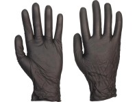 Rękawice nitrylowe czarne jednorazowe, roz. 8