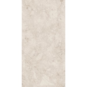 Beżowa płytka podłogowa z efektem marmuru.