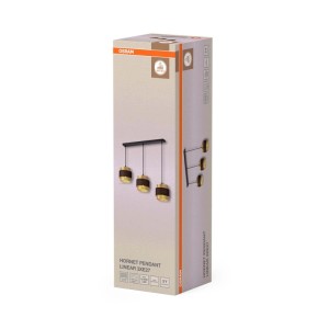 OSRAM Lampa wisząca DECOR HORNET PENDANT LINEAR 3xE27 10W czarno-złota