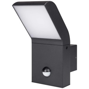 DPM Lampa ogrodowa LED CLARK z czujnikiem ruchu 12W 4000K 1020lm IP54 czarna