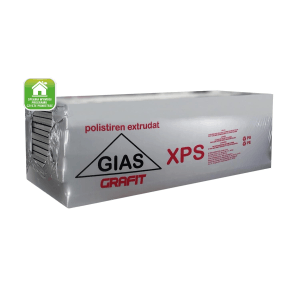 Pakowane płyty izolacyjne GIAS XPS ze styropianu ekstrudowanego.