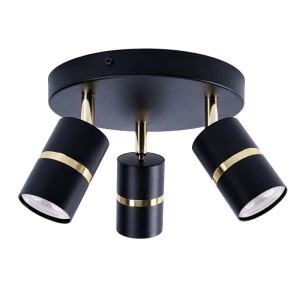 Goldlux Lampa sufitowa BAMBOO 3xGU10 max. 10W czarno-złota